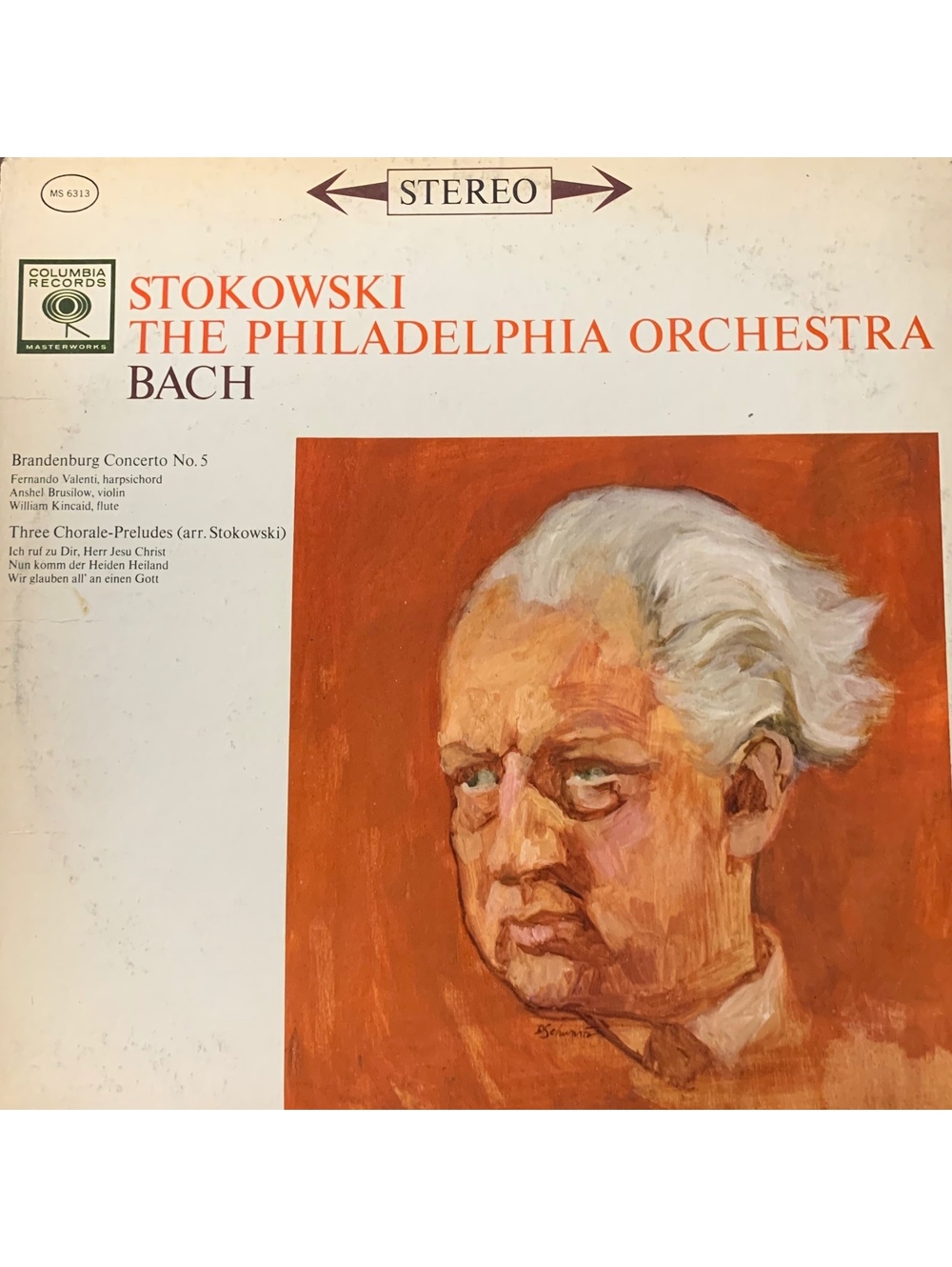 Stokowski The Philadelphia Orchestra Bach Columbia Stereo Vinyl LP Record